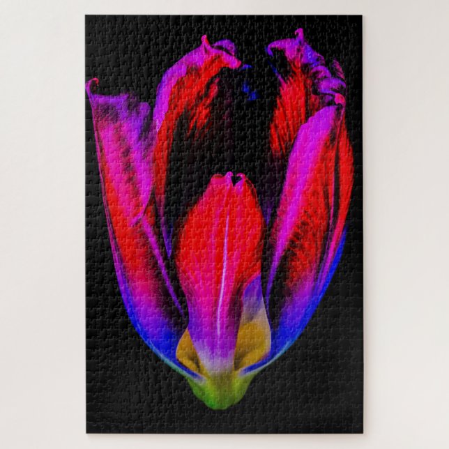 Neon Glow Tulip Puzzle (Vertikal)