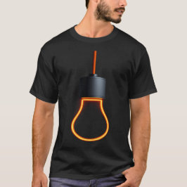 Neon-Glühbirnen-Männer-T-Shirt T-Shirt
