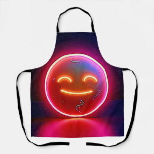 Neon-Glühende Fröhliche Gesichtskunst Schürze