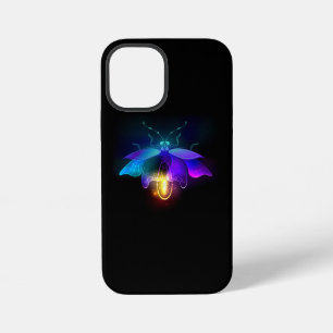 Neon-Glühwürmchen auf Schwarz iPhone 12 Mini Hülle
