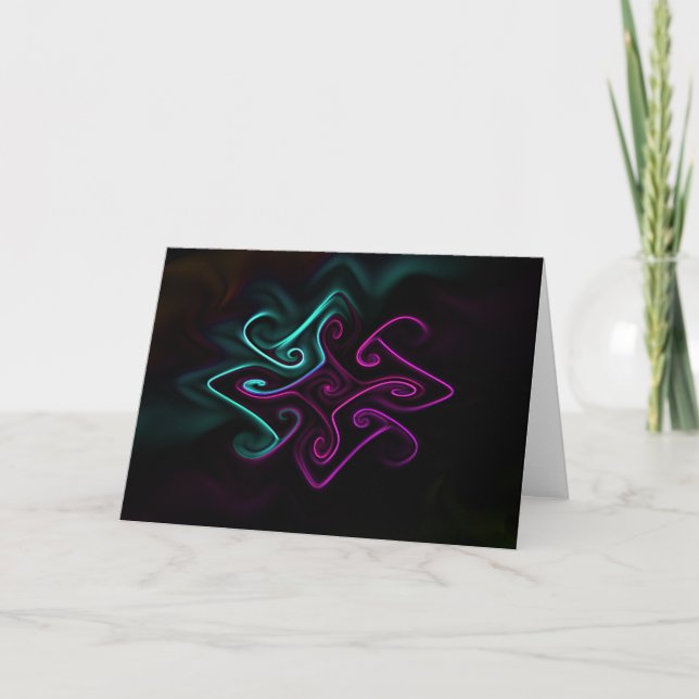 Neon Gnarl Greeting Card Karte (Vorderseite)