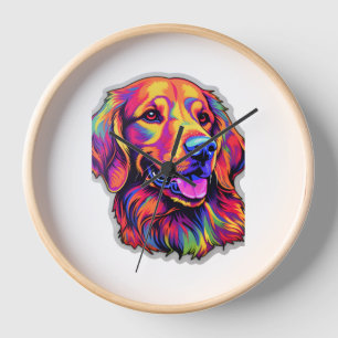 Neon Golden Retriever Uhr