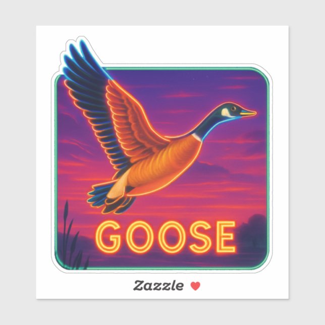 Neon Goose Sticker (Blatt)