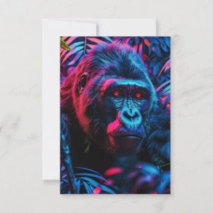 Neon Gorilla Dankeskarte