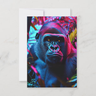 Neon Gorilla Dankeskarte