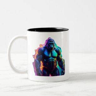 Neon Gorilla Festival Moon and Stars Zweifarbige Tasse
