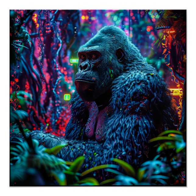 Neon Gorilla Poster (Vorderseite)