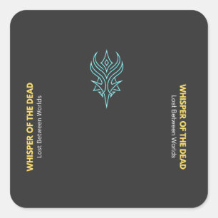 Neon-Gotischer "Flüstern der Toten"-Sticker Quadratischer Aufkleber