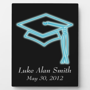 Neon Grad Cap Light Blue Fotoplatte