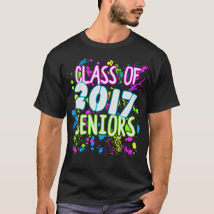 Neon Graffiti Class of 2017 Seniors Abschluss T-Shirt