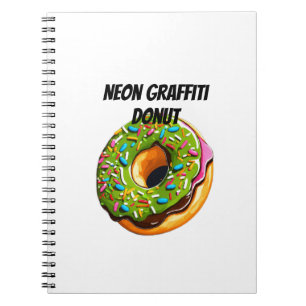 Neon Graffiti Donut–Street Art Streusel Explosion Notizblock
