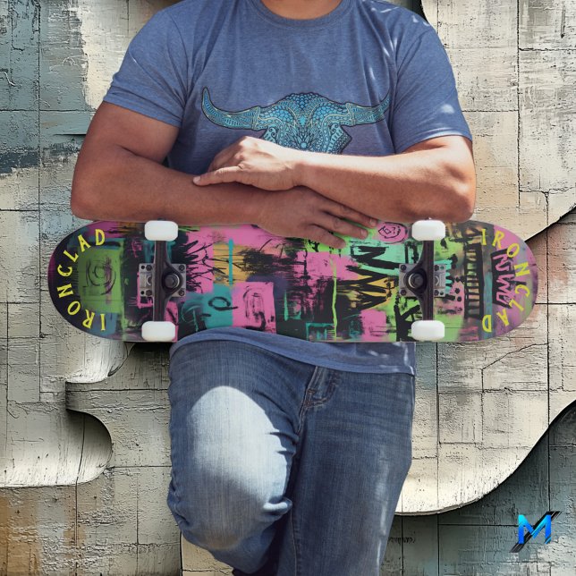 Neon Graffiti Inspiriert mit Abstrakt Street Vibe Skateboard (Von Creator hochgeladen)
