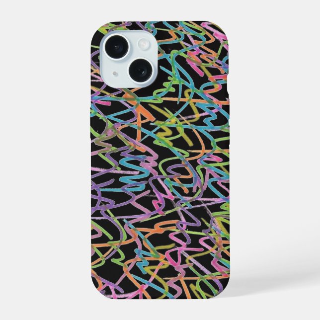 Neon-Graffiti-iPhone-Hülle iPhone 15 Hülle (Rückseite)