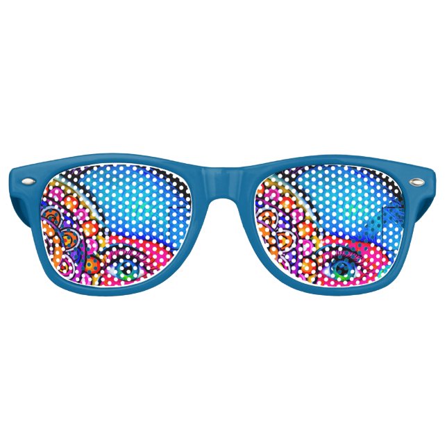Neon Grafitti Partybrille (Vorderseite)