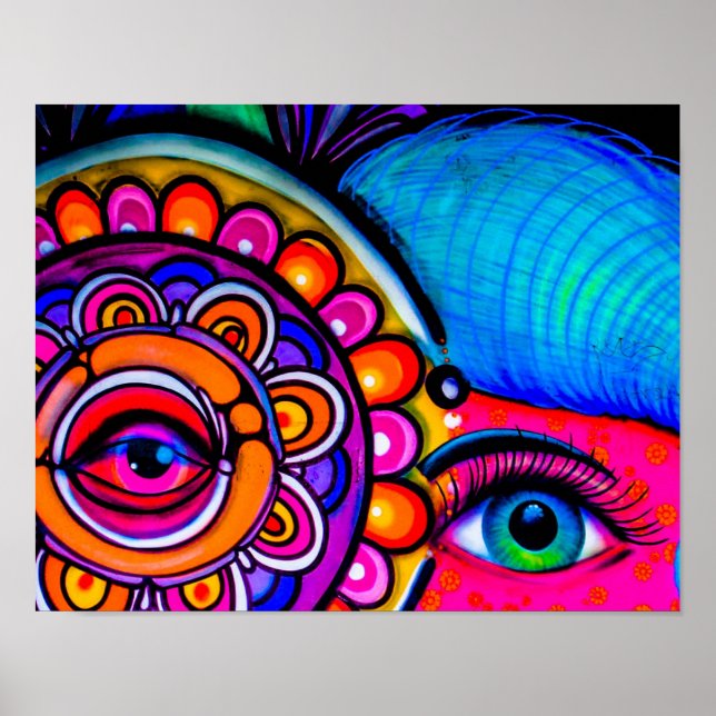 Neon Grafitti Poster (Vorne)