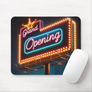 Neon Grand Opening Billboard Mousepad