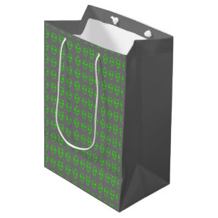 Neon Green Außerirdischen Mittlere Geschenktasche Geschenktüte