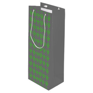 Neon Green Außerirdischen Mittlere Geschenktasche Geschenktüte Für Weinflaschen