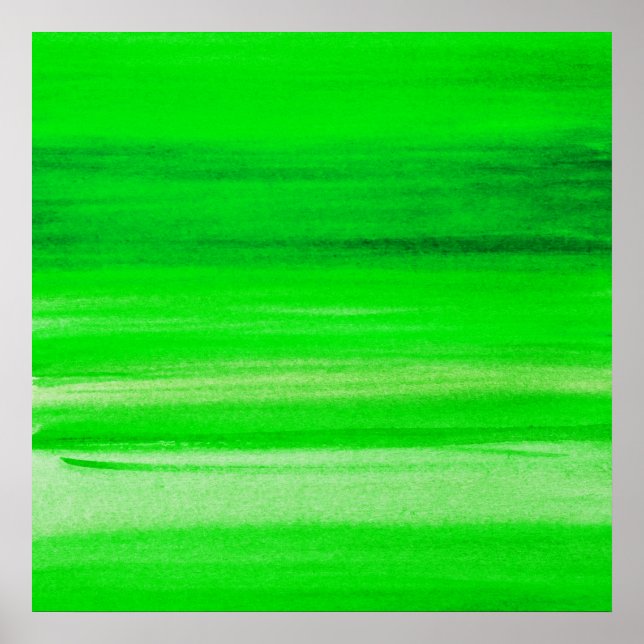 Neon Green Backdrop Wasserfarbe Abstrakt Hintergru Poster (Vorne)
