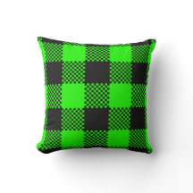 Neon Green Black Buffalo Kariert Halloween