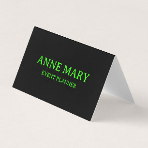 Neon Green Black Custom Color Wedding Cool Visitenkarten