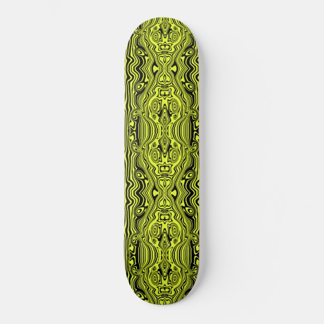 Neon Green Black Skateboard (Vorderseite)