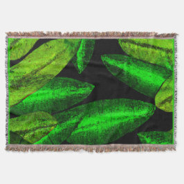 Neon Green Blätter Art. Jetzt kaufen Decke