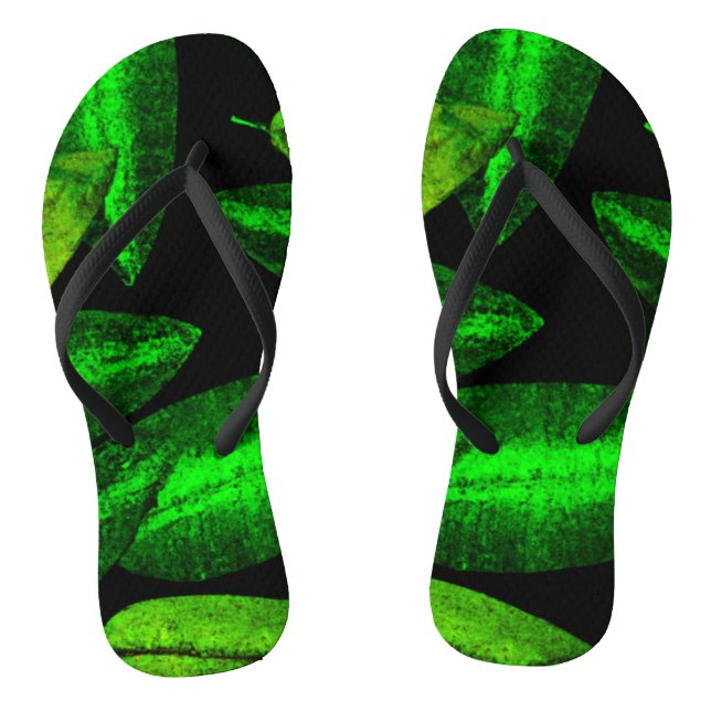 Neon Green Blätter Art. Jetzt kaufen Flip Flops (Fußbett)