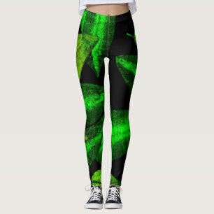 Neon Green Blätter Art. Jetzt kaufen Leggings