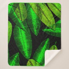 Neon Green Blätter Art. Jetzt kaufen Sherpadecke