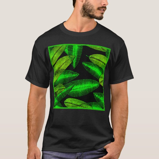 Neon Green Blätter Art. Jetzt kaufen T-Shirt (Vorderseite)