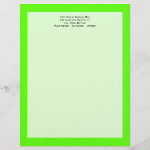 Neon Green Briefbogen