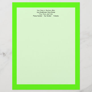 Neon Green Briefbogen