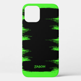 Neon Green Brush Stroke Paint Background Custom Case-Mate iPhone Hülle