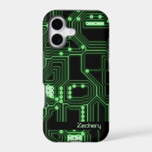 Neon Green Circuit Board | Personalisierter Fall