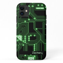 Neon Green Circuit Board | Personalisierter Fall