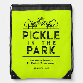 Neon Green Club Turnier Event Pickleball Party Sportbeutel