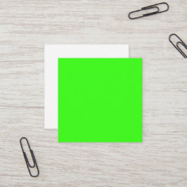 Neon Green Custom Business Card Quadratische Visitenkarte