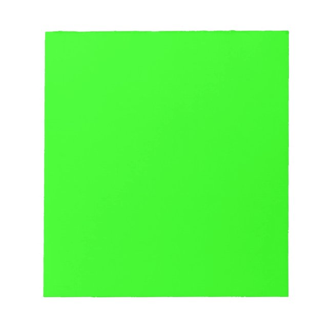 Neon Green Custom Cfarbed personalisiert Notizblock (Vorderseite)