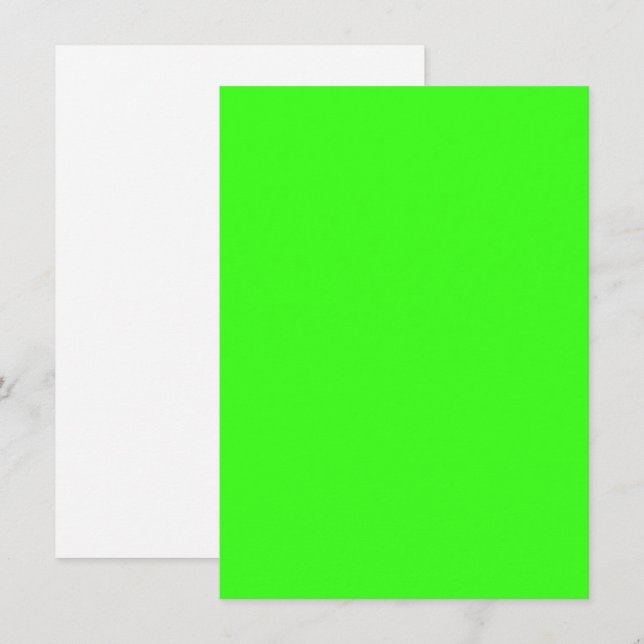 Neon Green Custom Einladung (Vorne/Hinten)