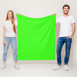 Neon Green Custom Fleece Blanket