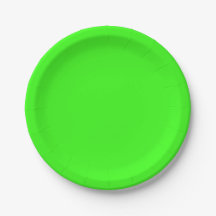 Neon Green Custom Paper Plate