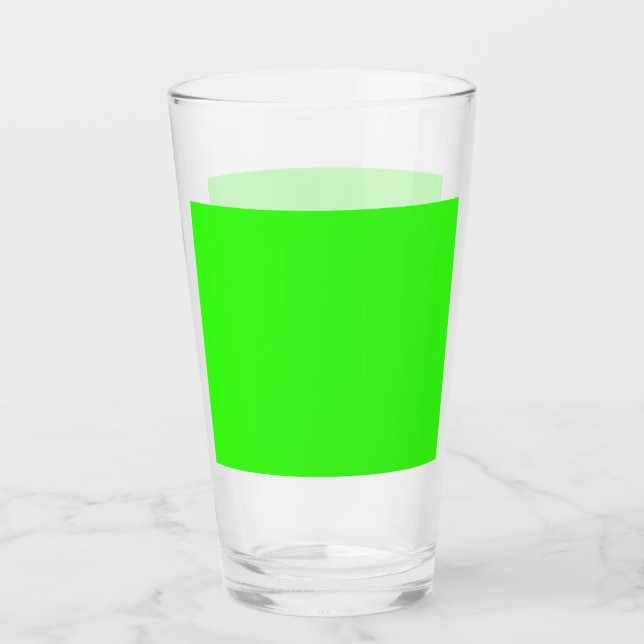 Neon Green Custom Pint Glass Cup Glas (Vorderseite)