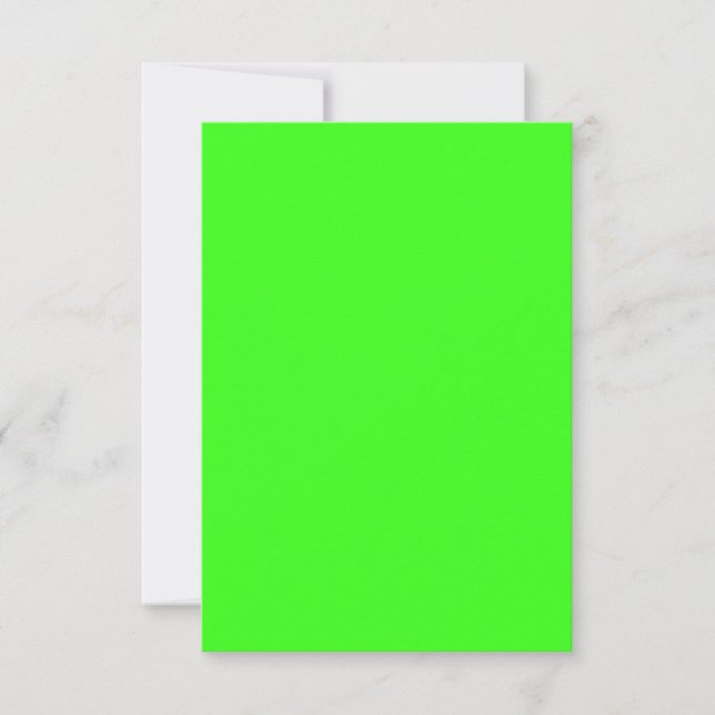 Neon Green Custom Response Card RSVP Karte (Vorderseite)