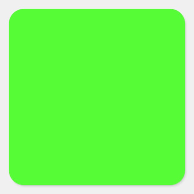 Neon Green Custom Square Aufkleber (Vorderseite)