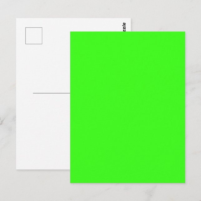 Neon Green Customizable Postcard Postkarte (Vorne/Hinten)