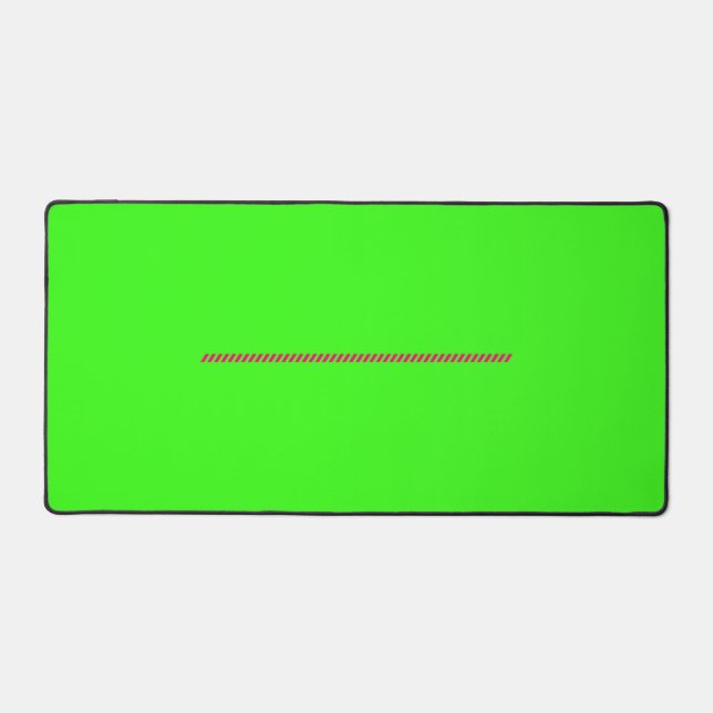 Neon Green Desk Mat With Pink Accent – Customize Schreibtischunterlage (Vorderseite)
