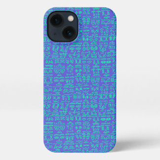 Neon Green Doodle Pattern Case – Vibrant Ab iPhone 13 Hülle