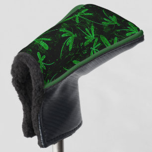 Neon Green Dragonflies Golf Headcover