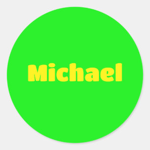 Neon Green Elegant Yellow Color Trendy Mode Runder Aufkleber